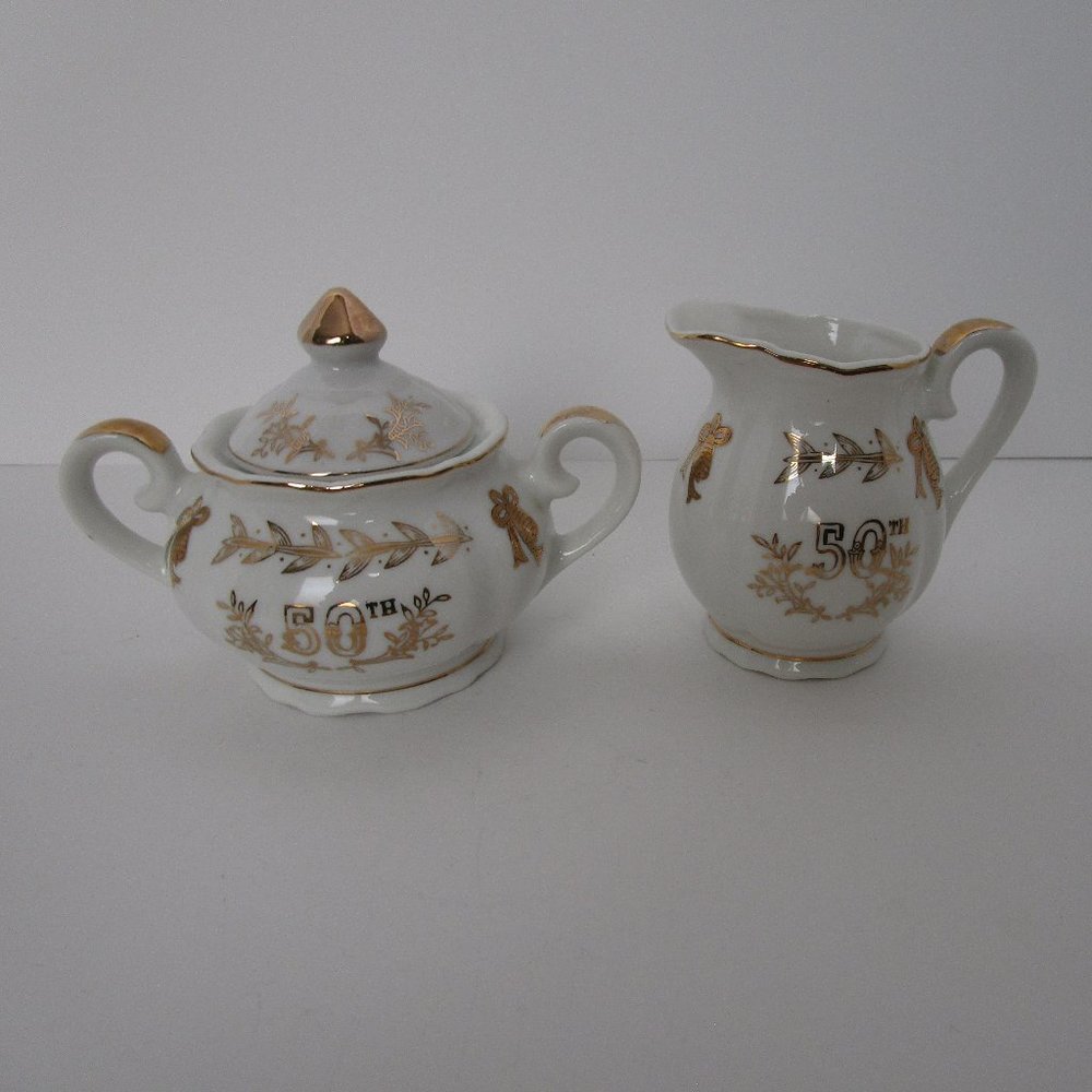 celebrate 50 sugar & creamer set